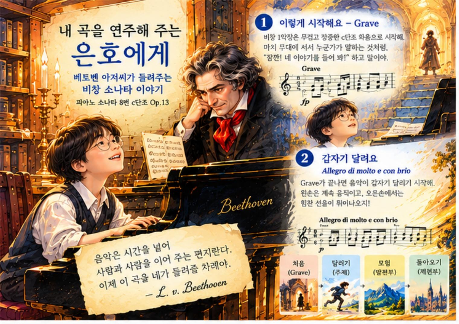 Beethoven Pathétique illustrated story